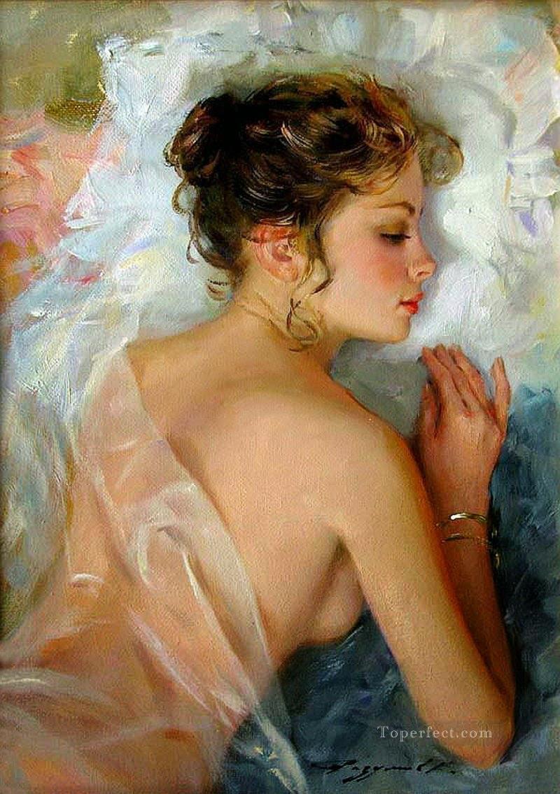 Beautiful Girl KR 016 Impressionist nude Oil Paintings